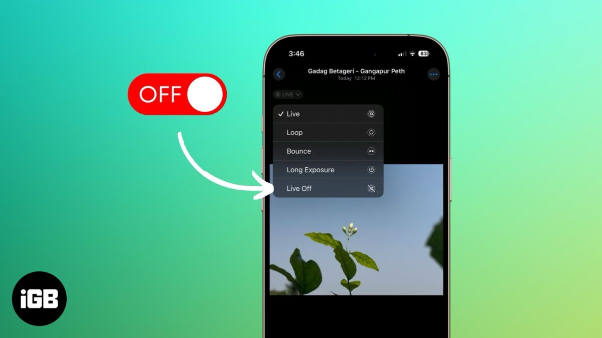 How to convert live photos to still photos on an iphone