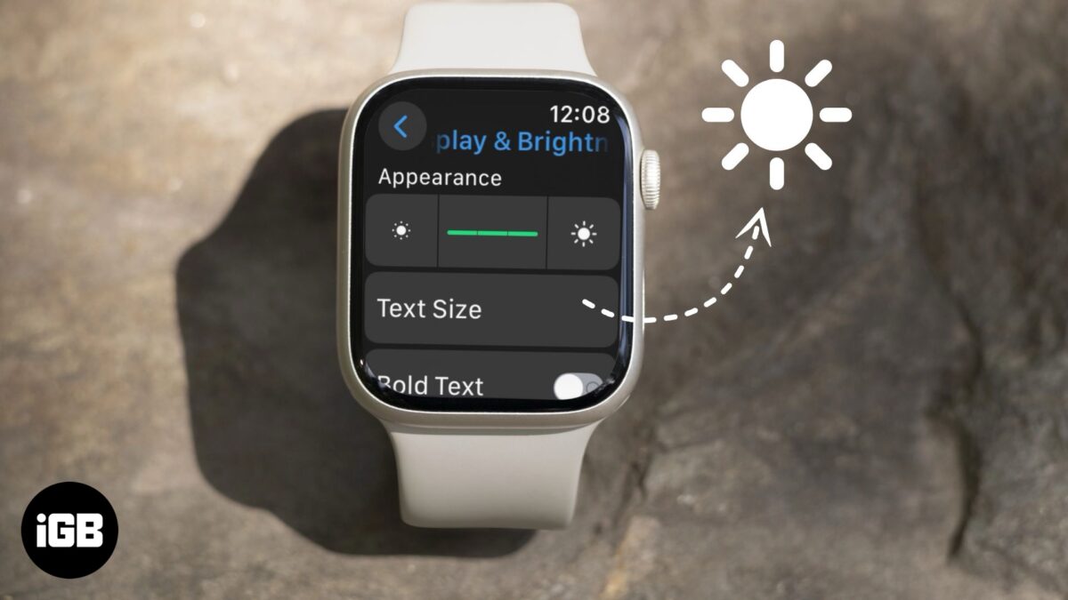 Manually increase your apple watch screen brightness