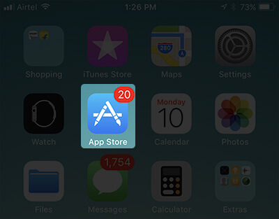 Open app store on iphone