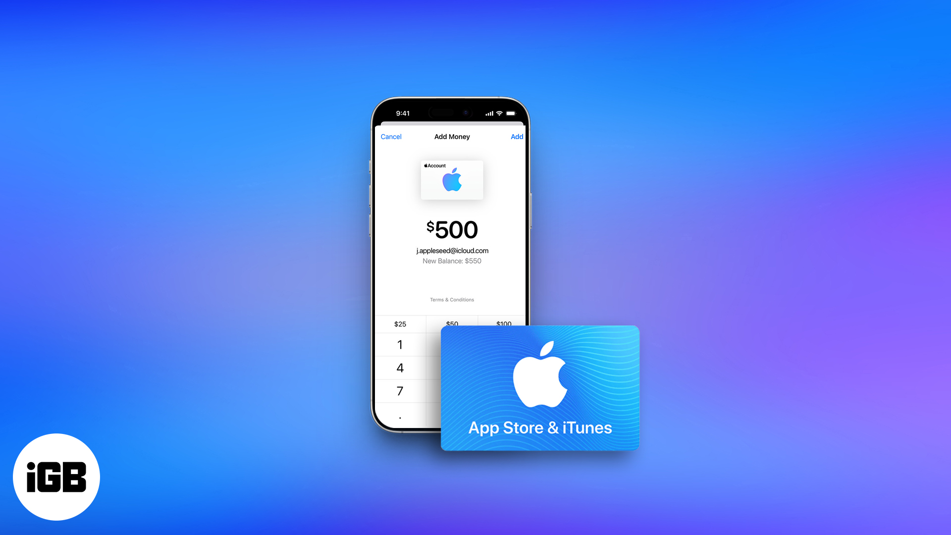 Redeem Your Apple Gift Card or App Store Card.