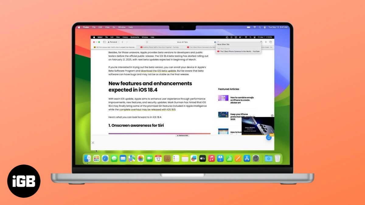 How to mute safari tabs on mac