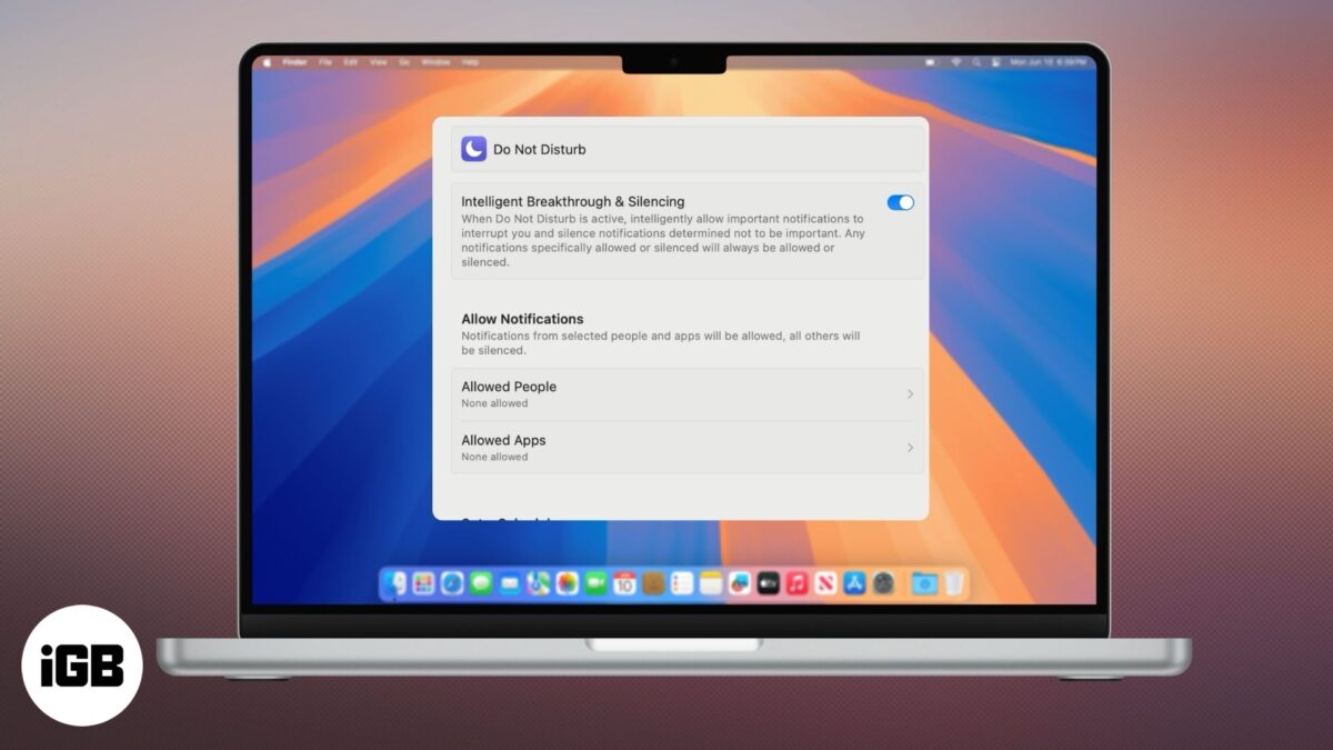 Do not disturb on mac