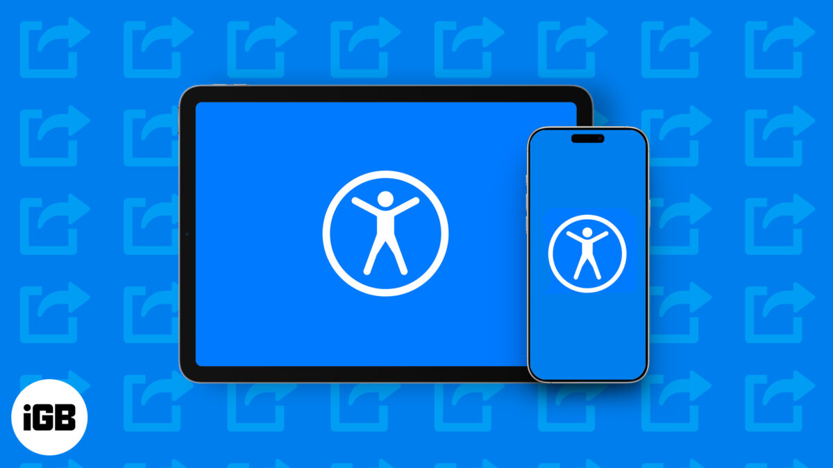Accessibility shortcut on iphone and ipad