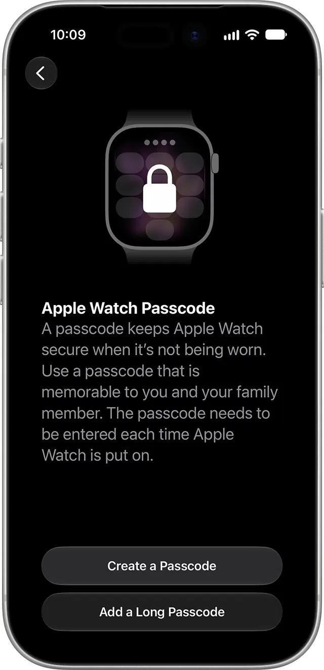 Set up a passcode