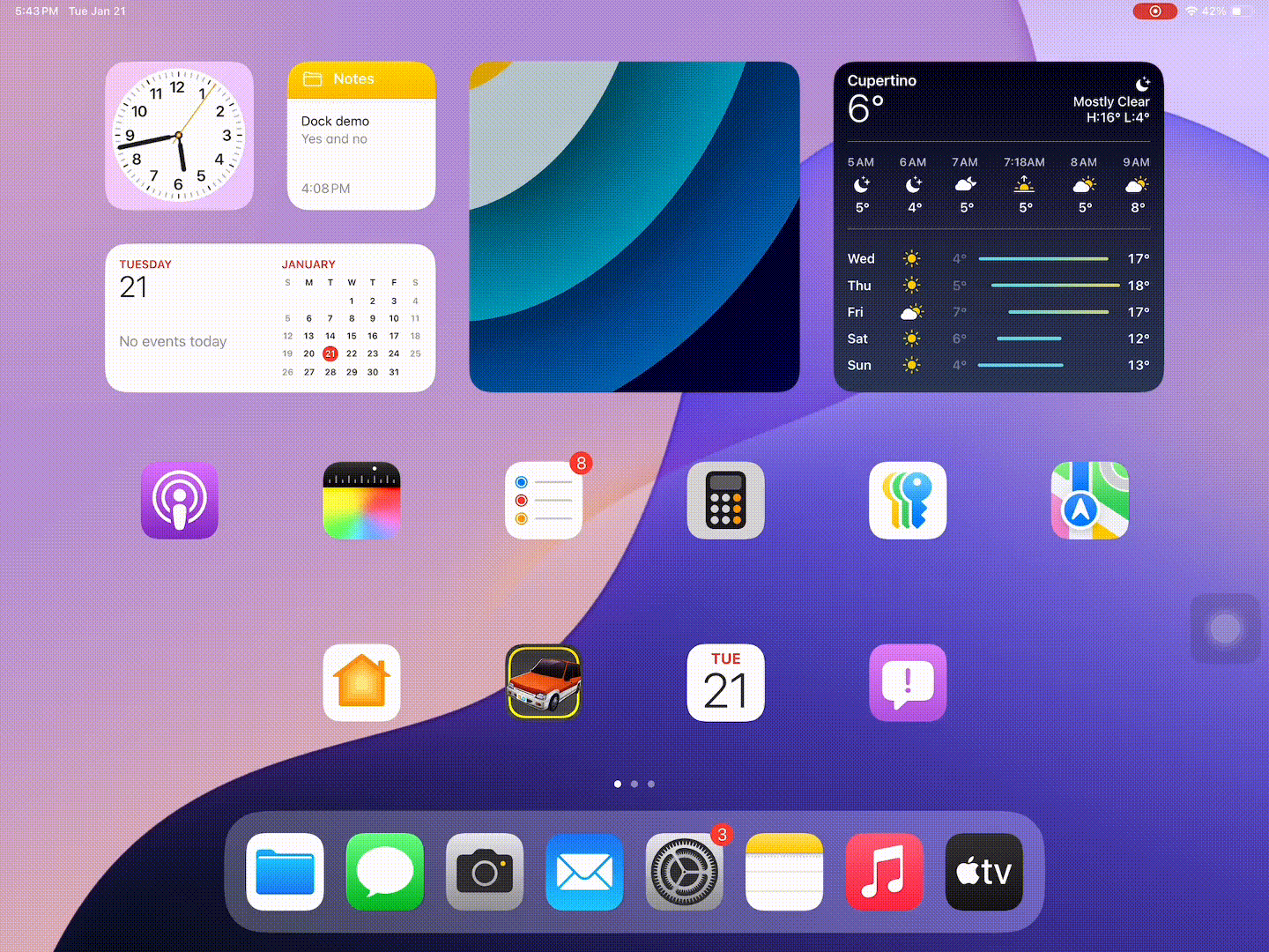 Reorganize the apps in your Dock.