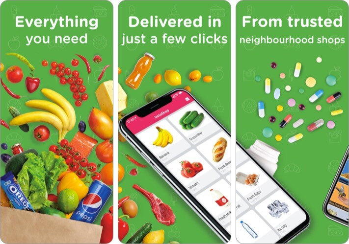 InstaShop Grocery Delivery iPhone and iPad App Screenshot