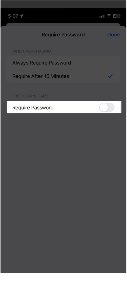 Toggle off to downlaod free app on your iphone