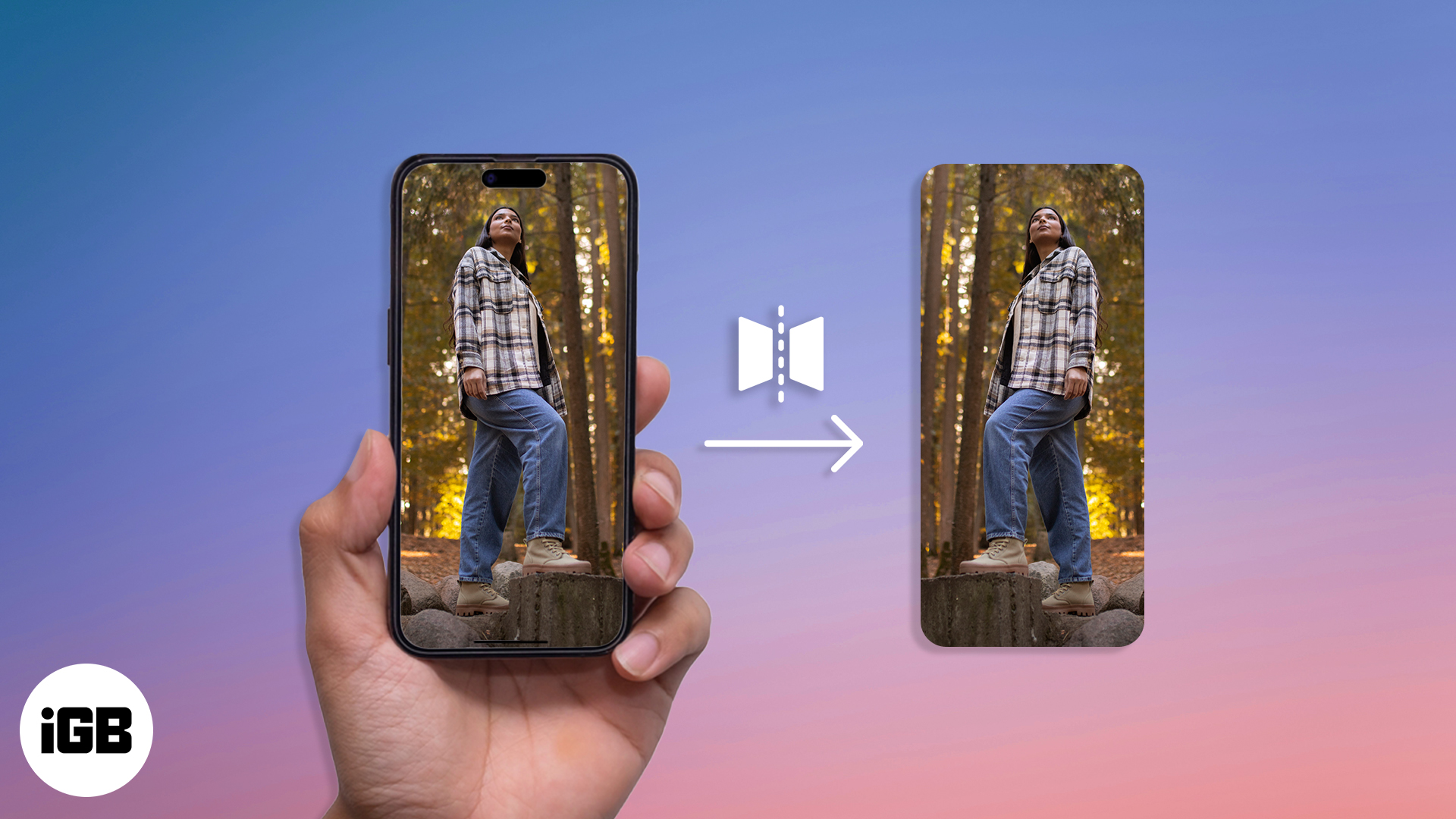 Flip a photo on iPhone.