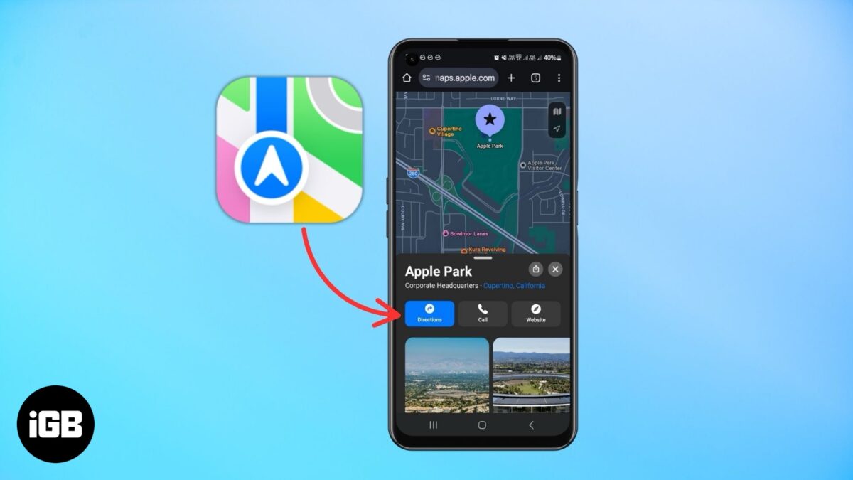 Use apple maps on android