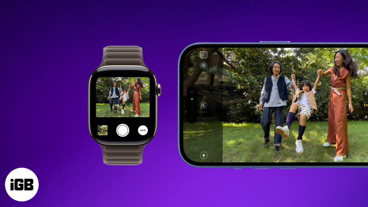 Use the apple watch camera remote app