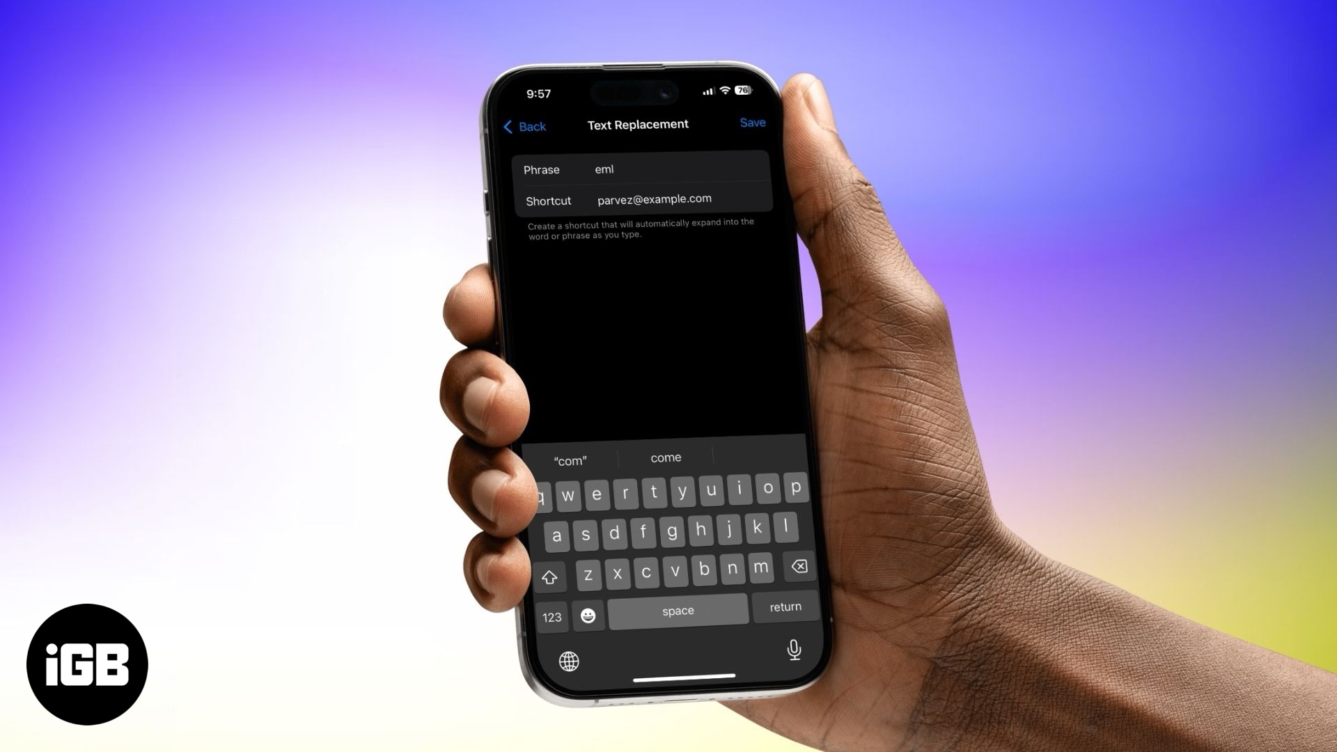 Set up text replacements on your iPhone, iPad, and Mac.