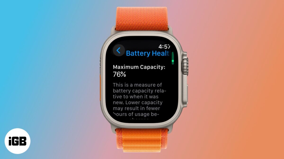 Check your apple watch battery health