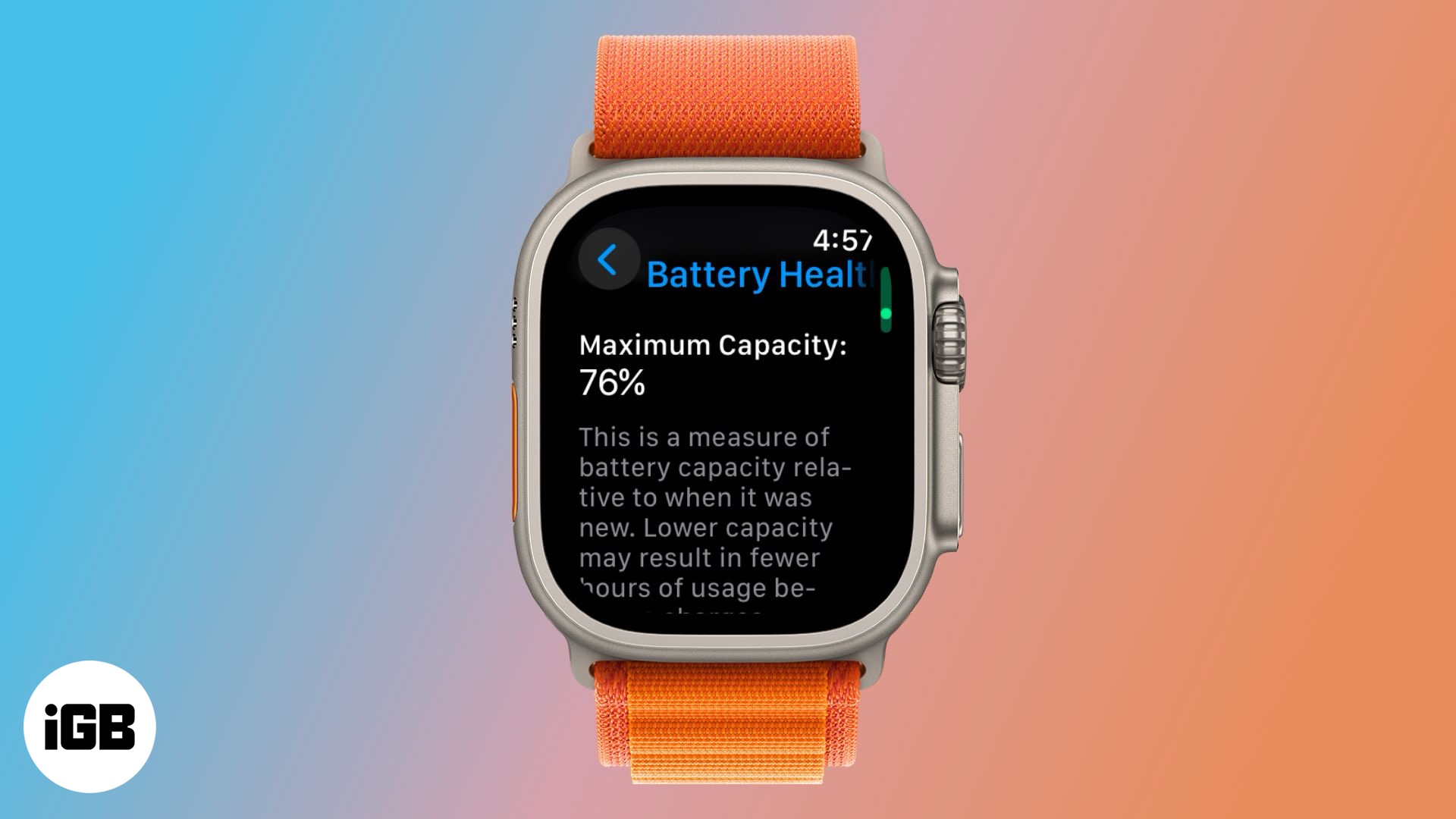 Check your Apple Watch battery health.