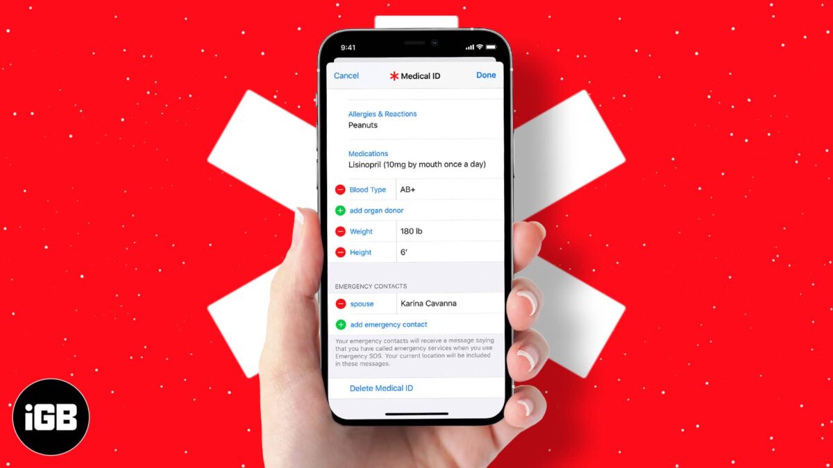 How to add emergency contacts to iphone and apple watch