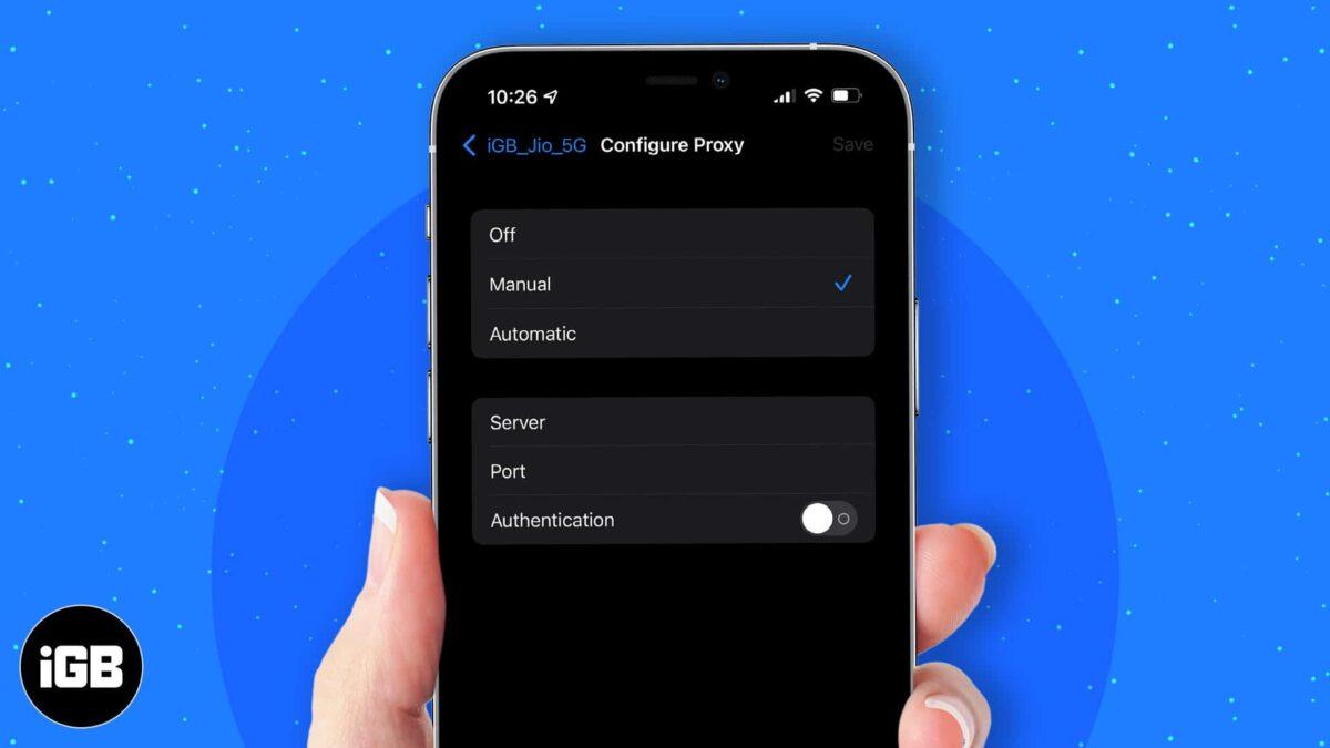 How to configure a proxy server on iphone