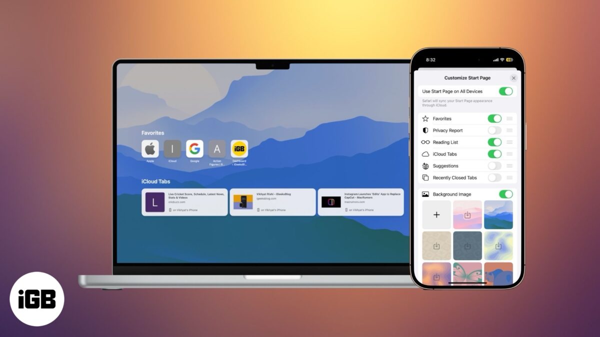 Change your safari background on iphone and mac