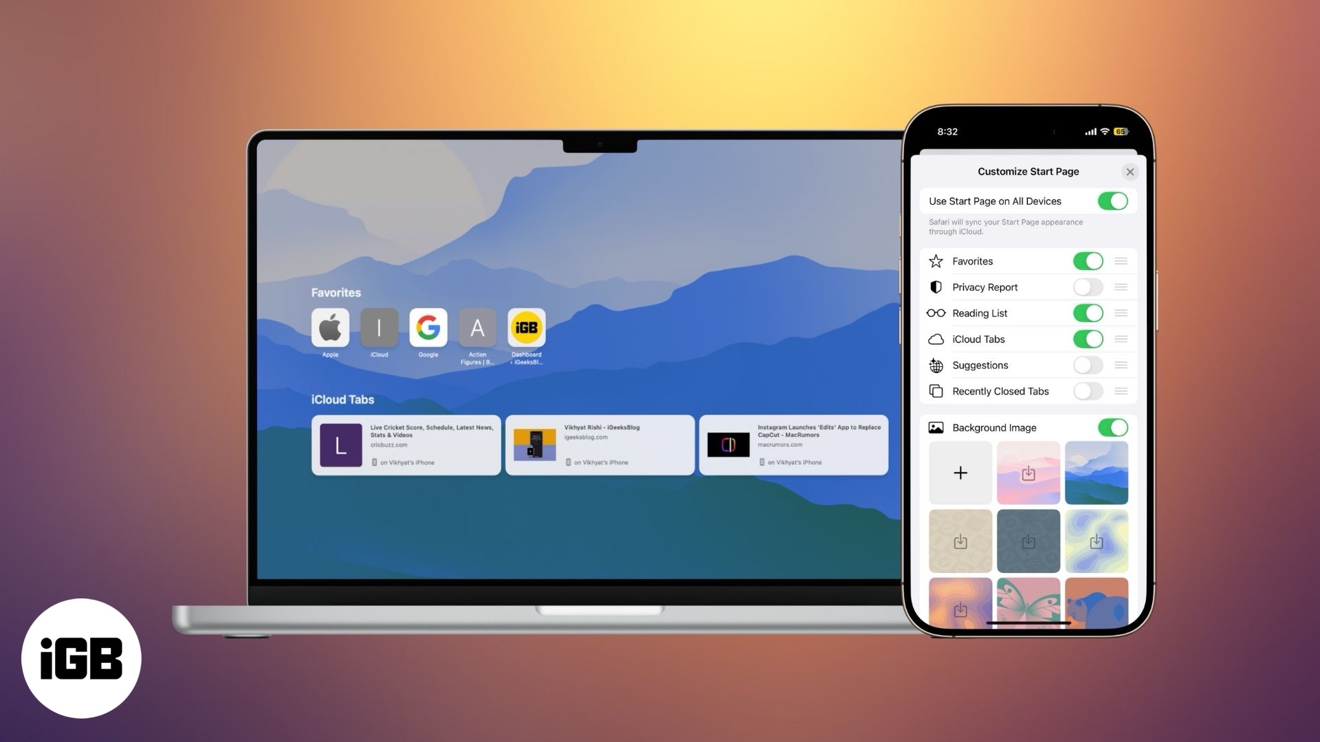Change Your Safari Background on iPhone and Mac.