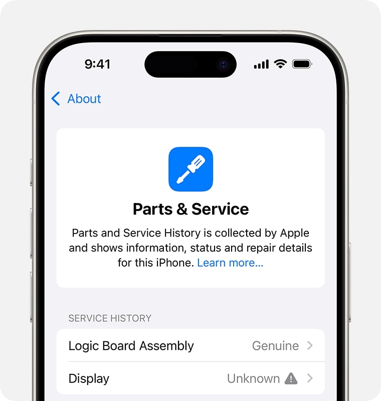 How to See Parts and Service History on iPhone (iOS 26) – iGeeksBlog What Unknown Part Means