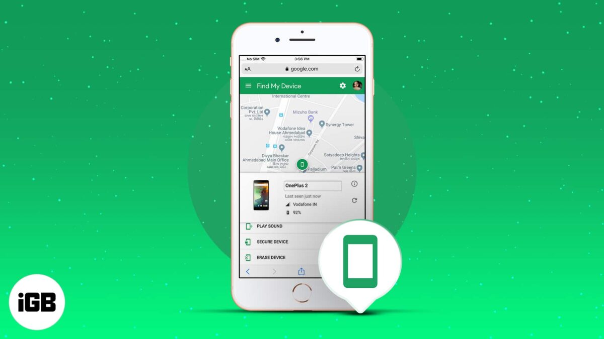 Find android device from iphone