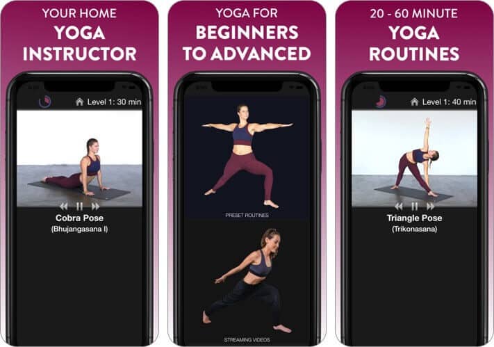 simply yoga - home instructor iphone and ipad stretching app screenshot