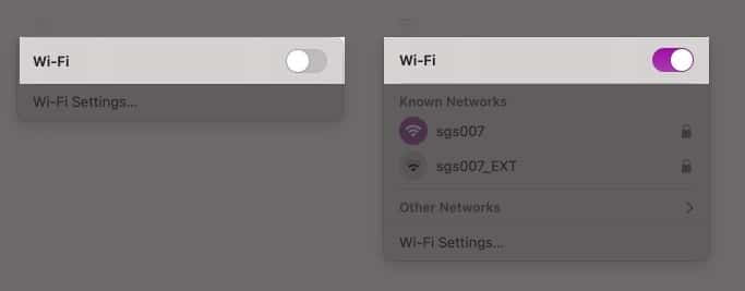 Turn off WiFi and then turn it back on.
