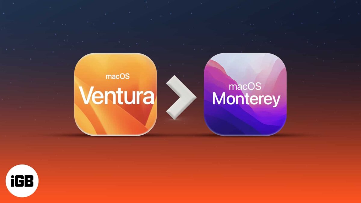 How to downgrade macos ventura beta to macos monterey