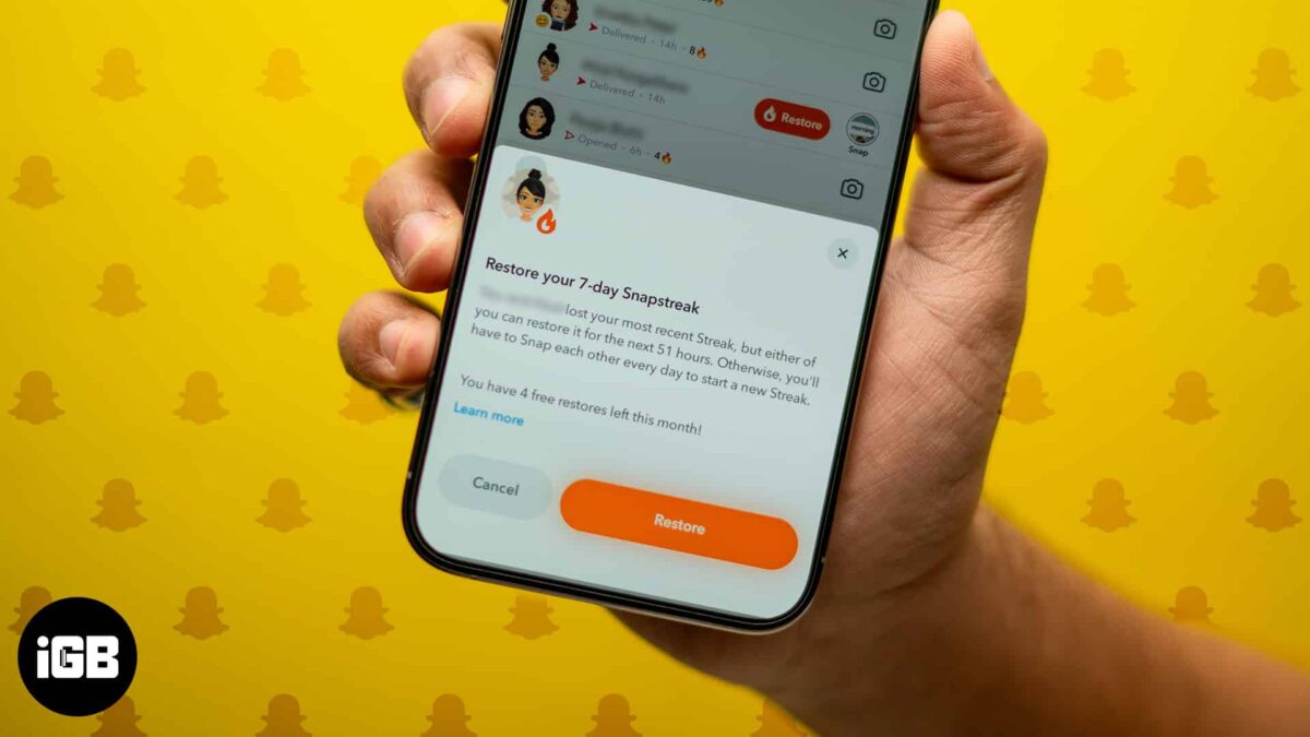 How to restore your snapstreak