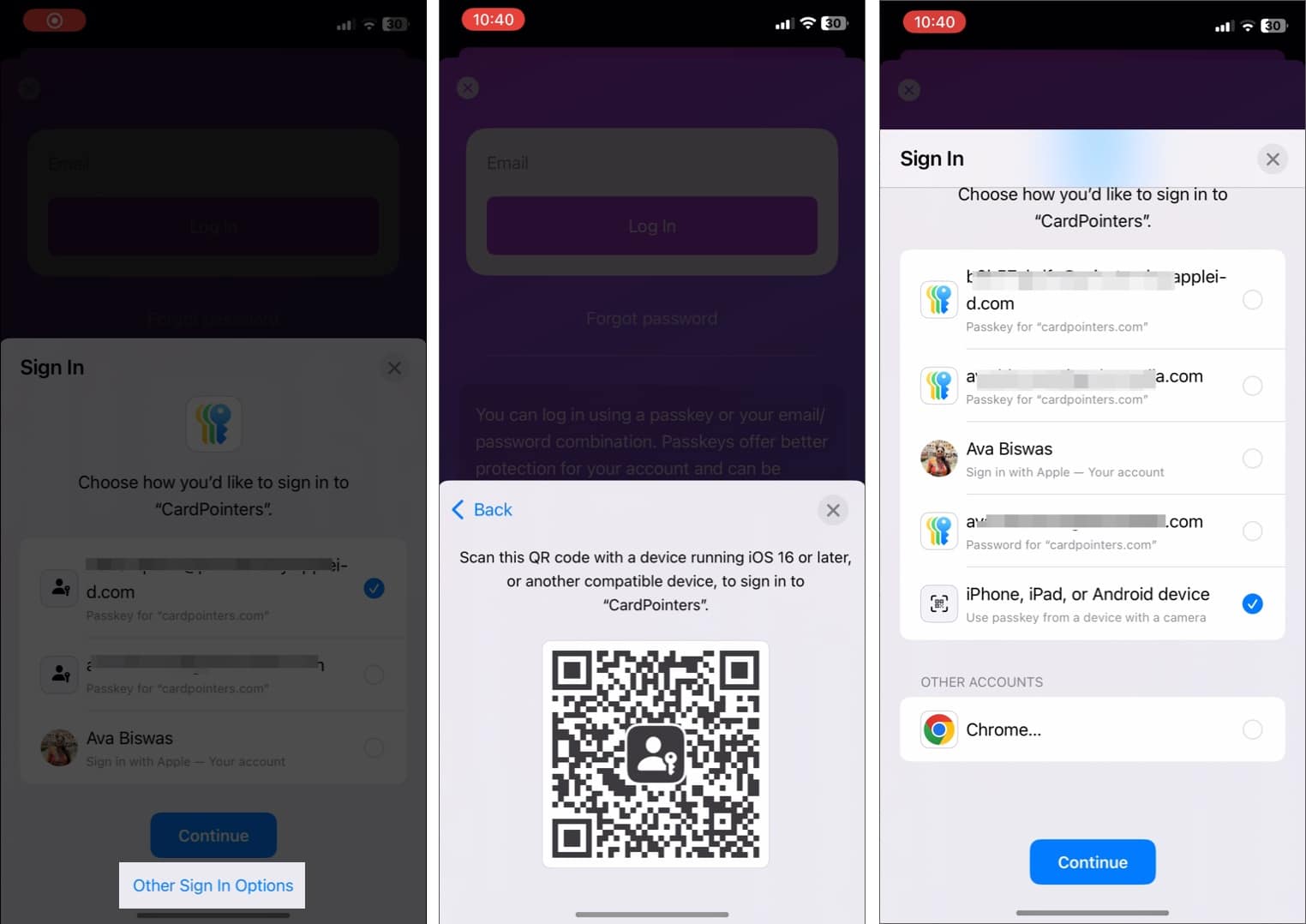 Use passkeys on a non-Apple device.