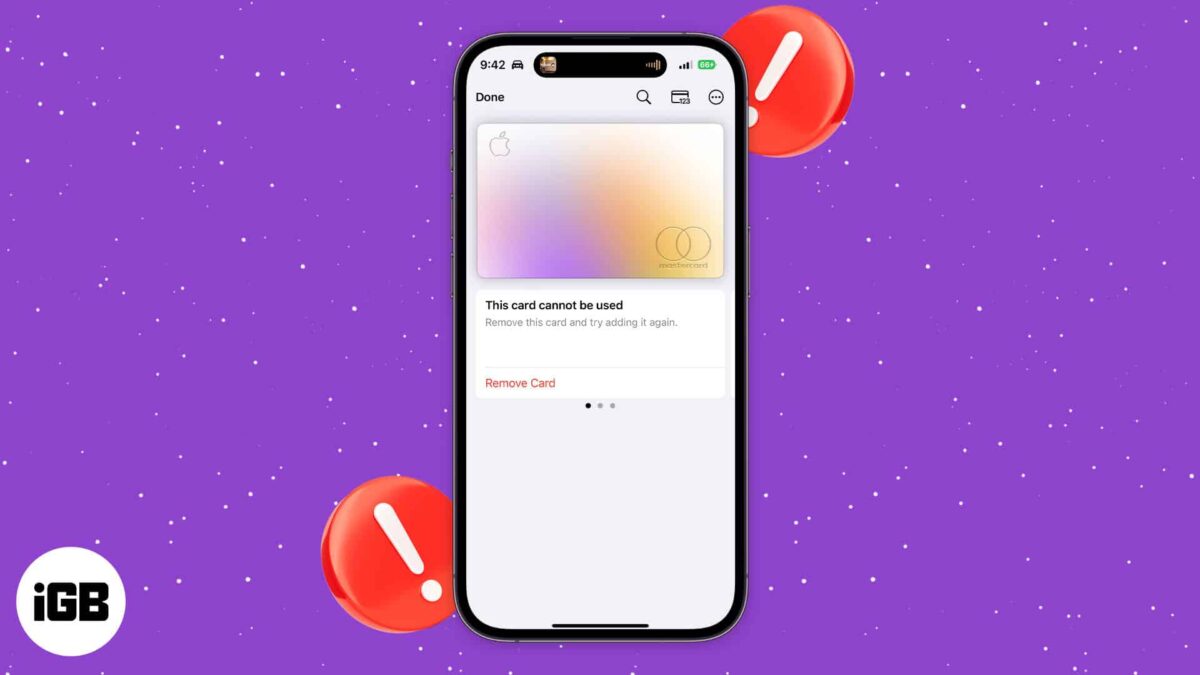 How to fix apple card cannot be used error