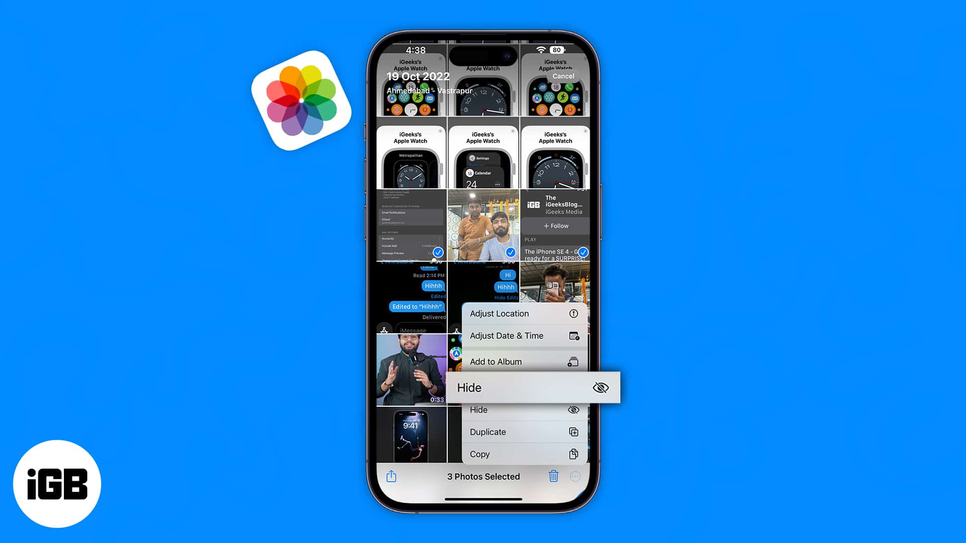 How to hide photos or videos in ios 16