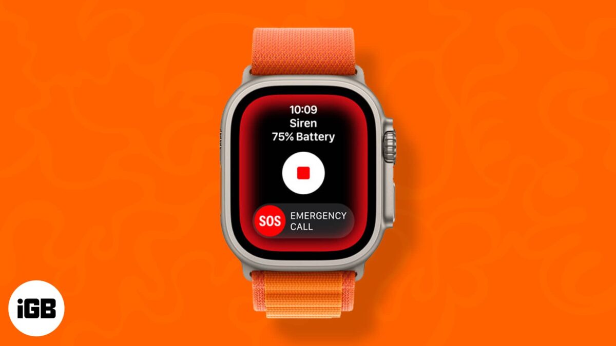 How to use siren on apple watch ultra