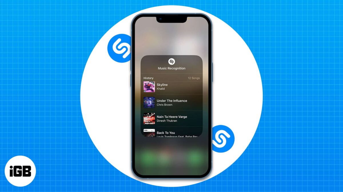 How to view shazam music recognition history on iphone