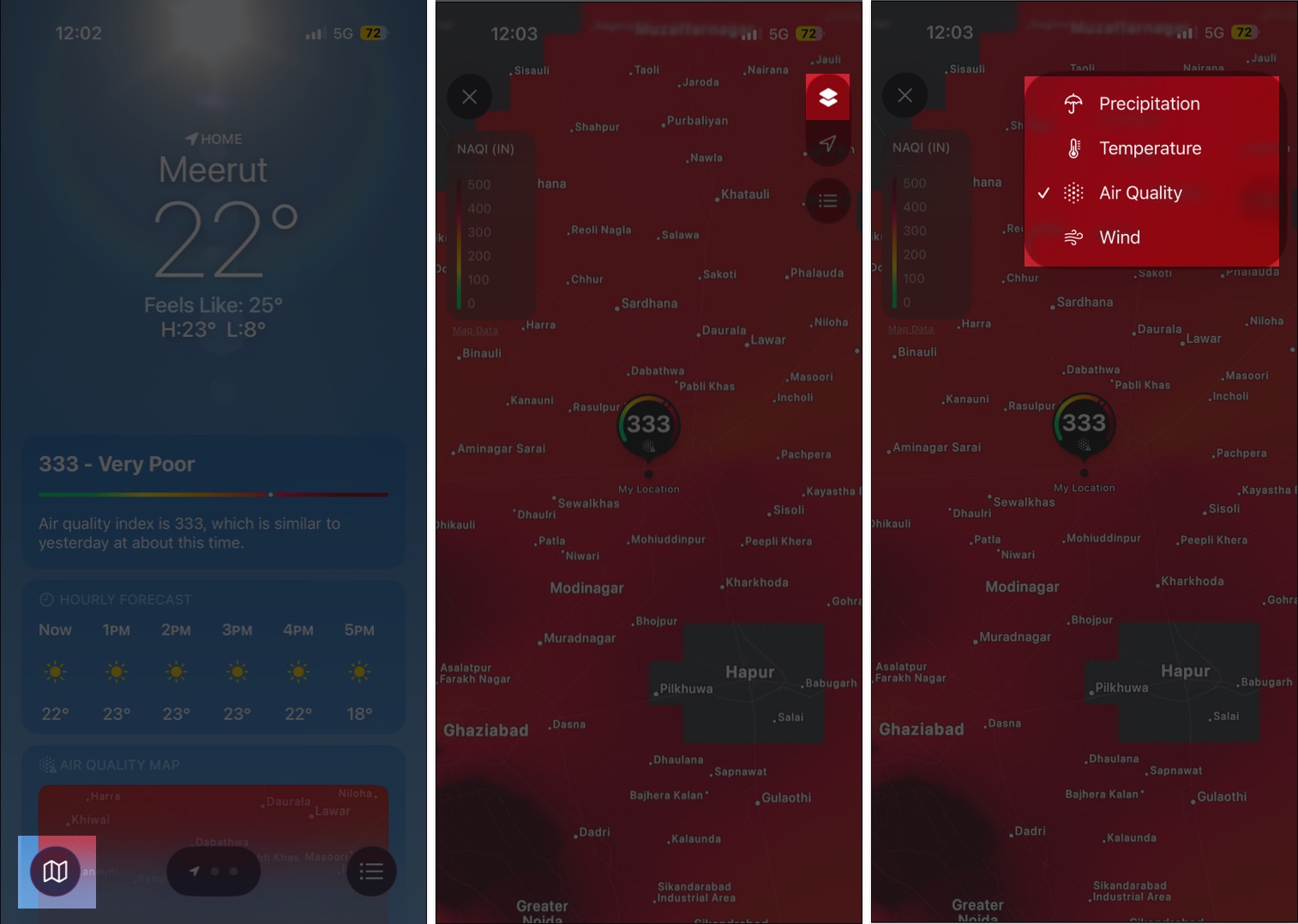 View Weather Maps in the Apple Weather App