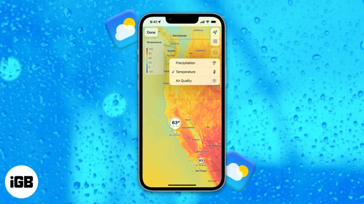 View weather maps on iphone