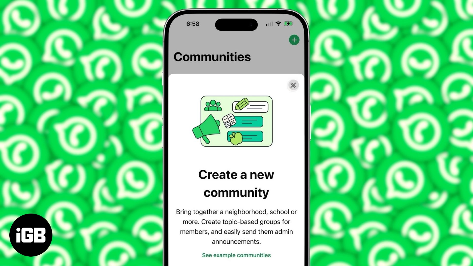 WhatsApp Communities on iPhone.