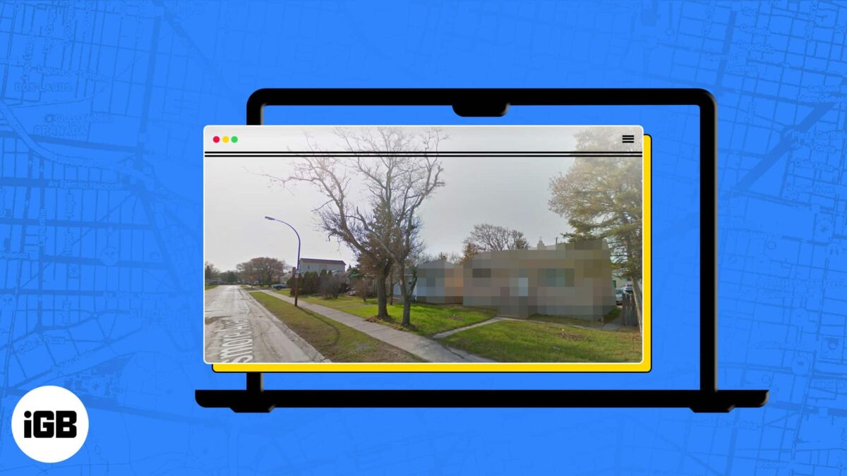 How to blur house in google maps
