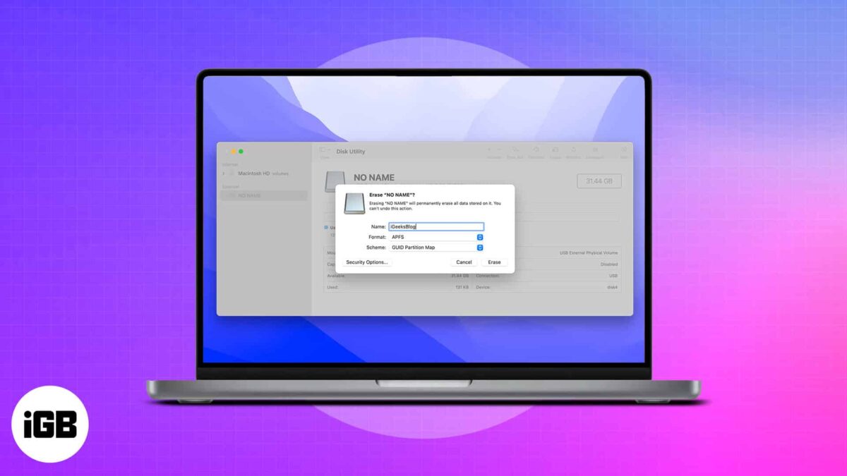 How to format usb drive on mac