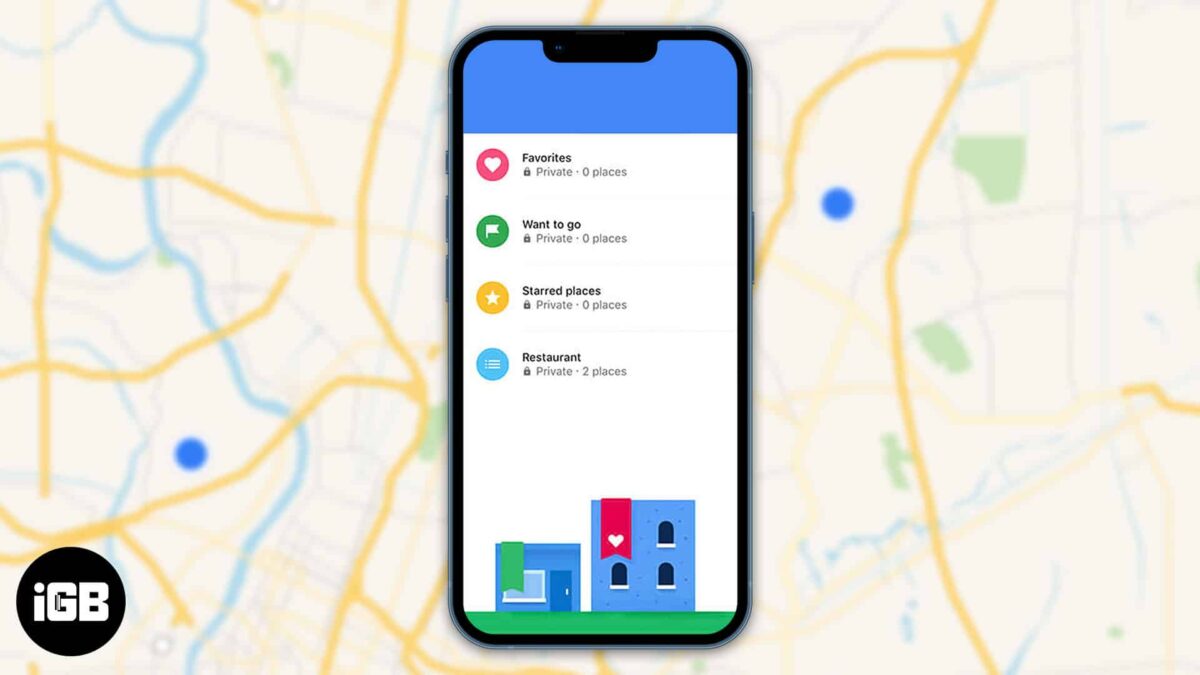 How to create a list of places in google maps