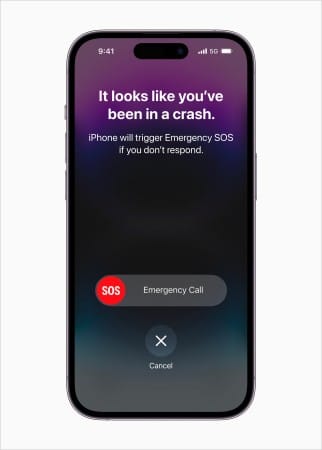 Crash Detection feature on an iPhone in action.