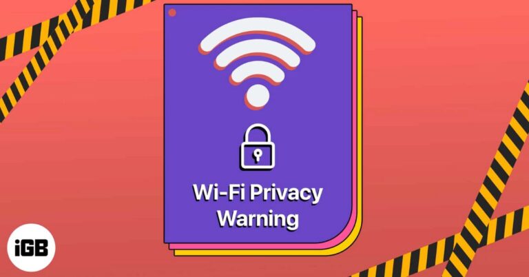 Wi-Fi Privacy Warning on iPhone