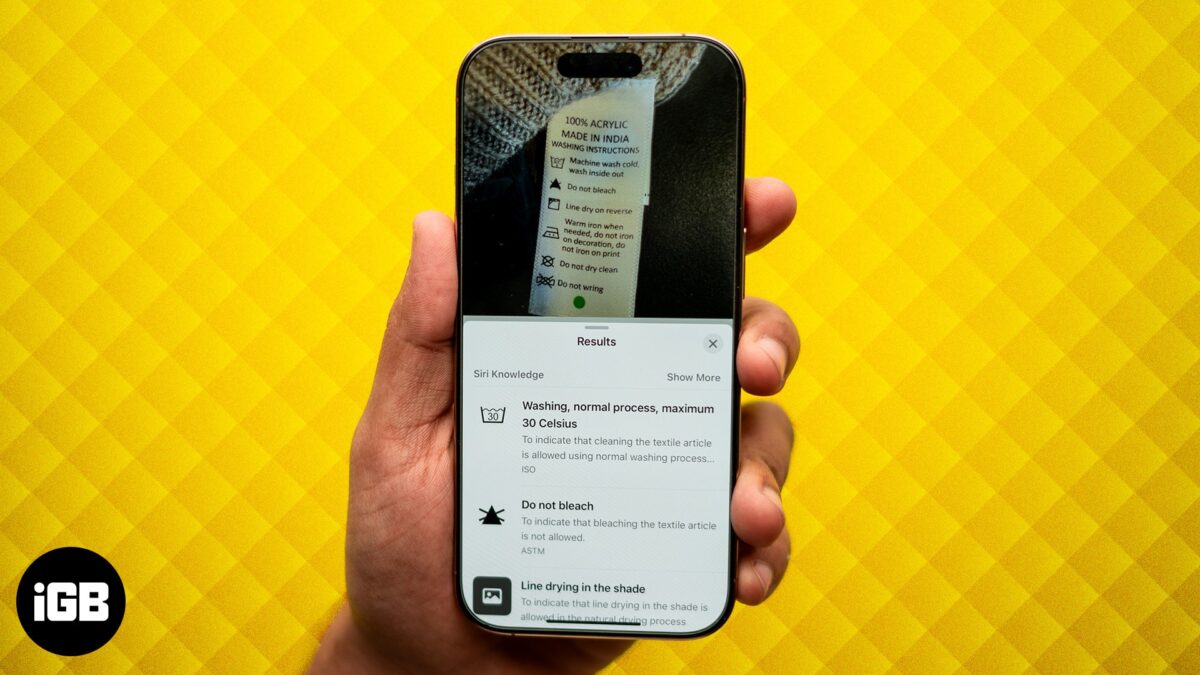 Identify laundry tag and car dashboard symbols with iphone camera