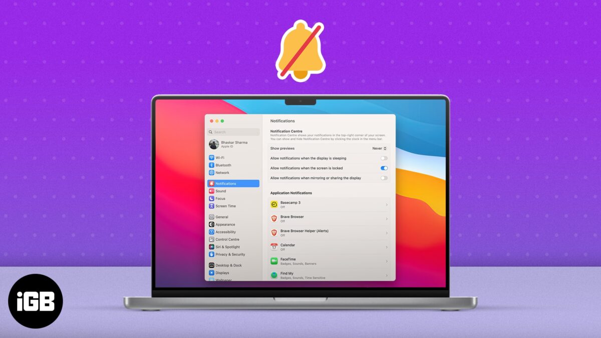 How to turn off notifications on mac 1