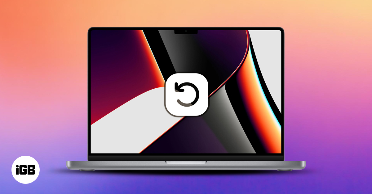 Restore Your Mac from a Backup.