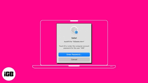 Use touch id to autofill passwords in safari on mac