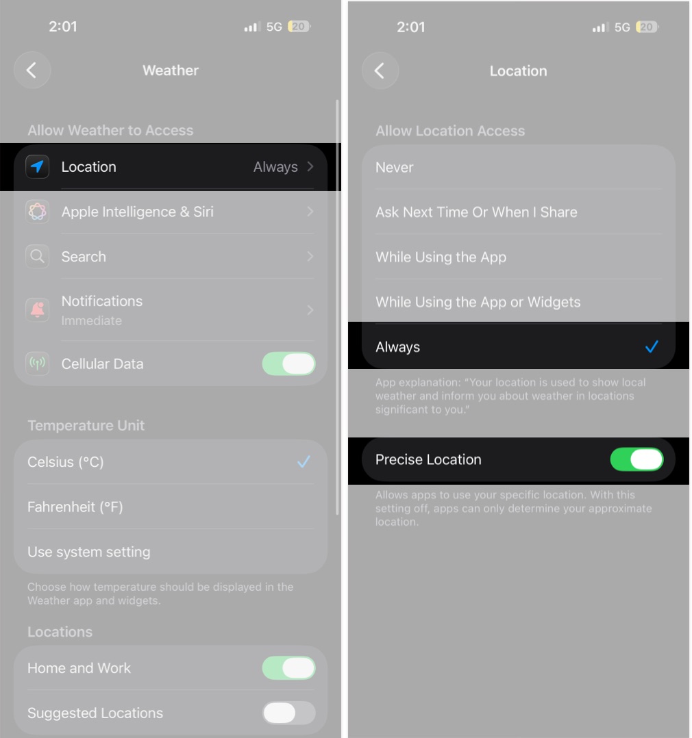 Allow Location Access for Accurate Weather Alerts on iPhone
