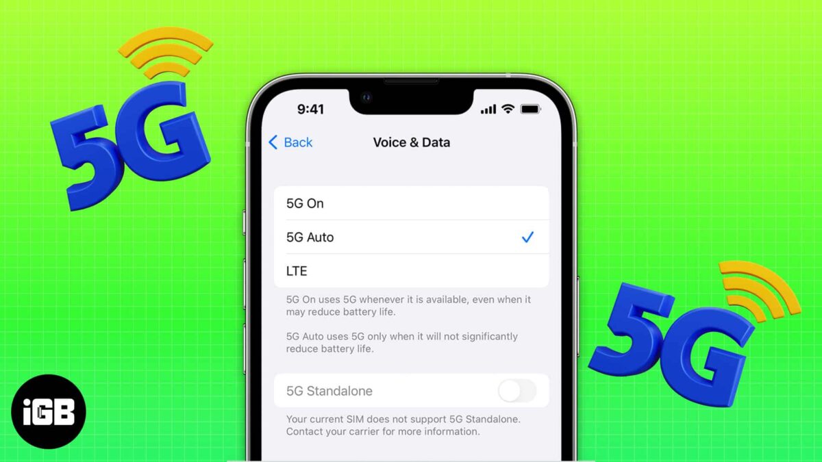 How to turn on or off 5g on iphone