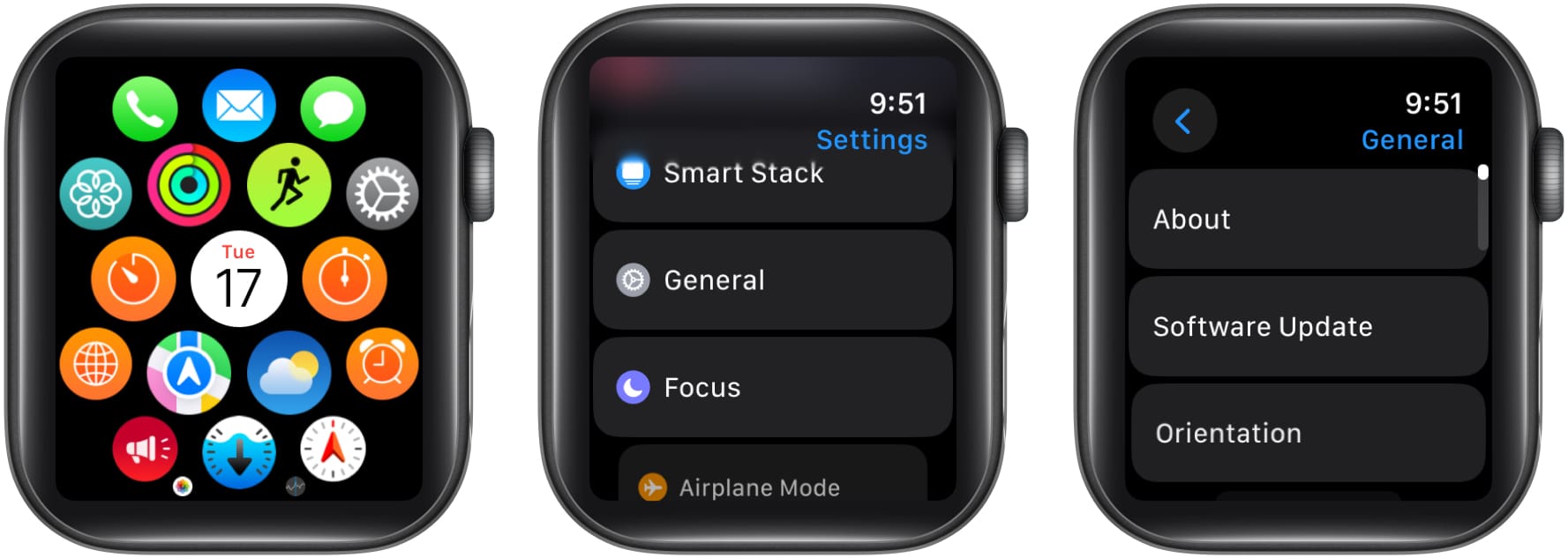 Checking and installing pending watchOS updates.