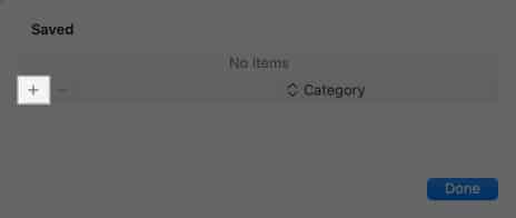 Click on plus icon to create new phrase on Mac.