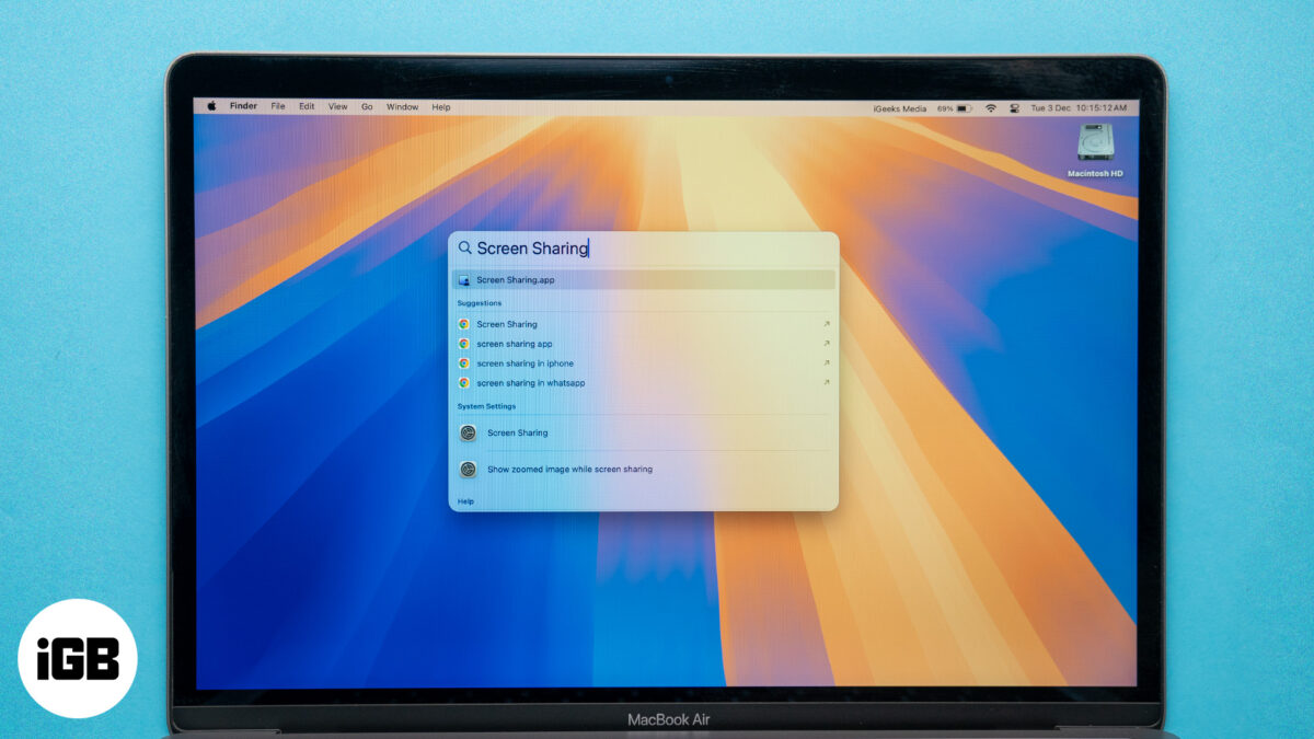 How to share mac screen with another mac