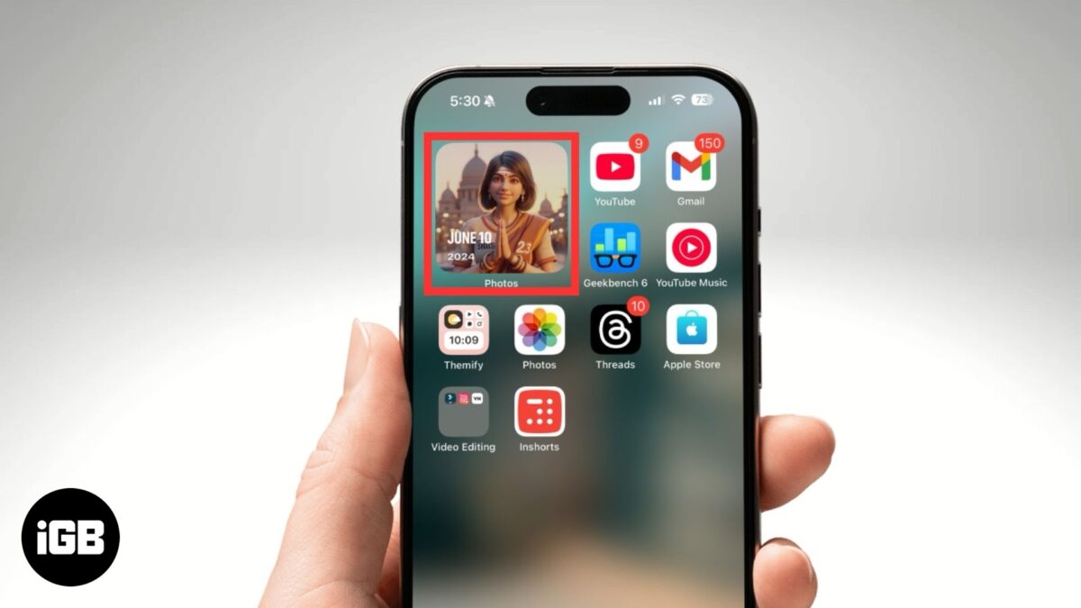 Featured photos widget on iphone